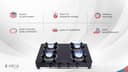 Elica Vetro Glass Top 4 Burner view 3