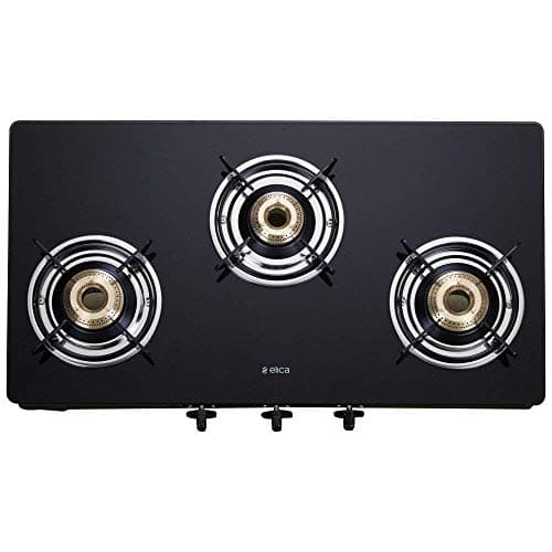 Elica Vetro Glass Top 3 Burner