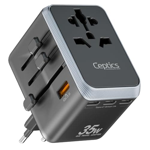 Ceptics 35W Universal Travel Adapter with 4 USB-C Ports