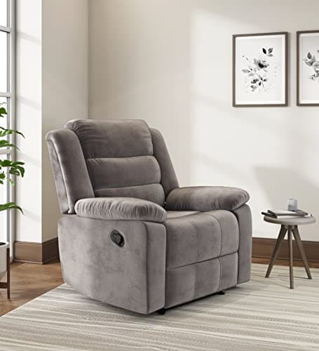 Nilkamal Sierra Velvet Fabric Manual Recliner (1 Seater)