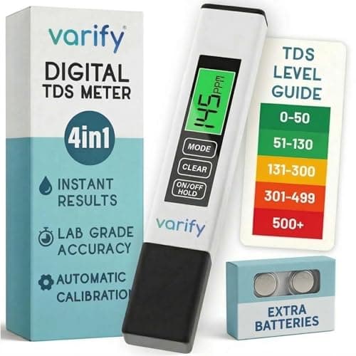 Varify Digital TDS Meter (TDS, EC & Temp 4-in-1)
