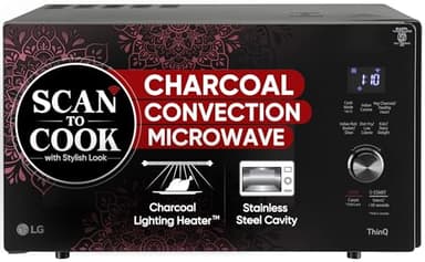 LG 28L MJEN286VIW WiFi Charcoal Convection Microwave