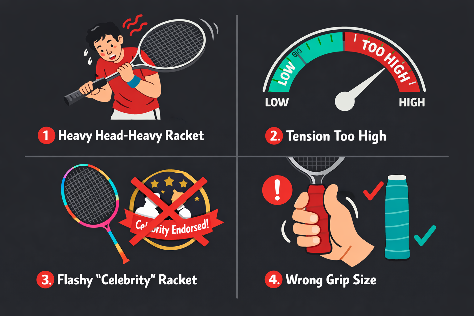 Common badminton racket buying mistakes